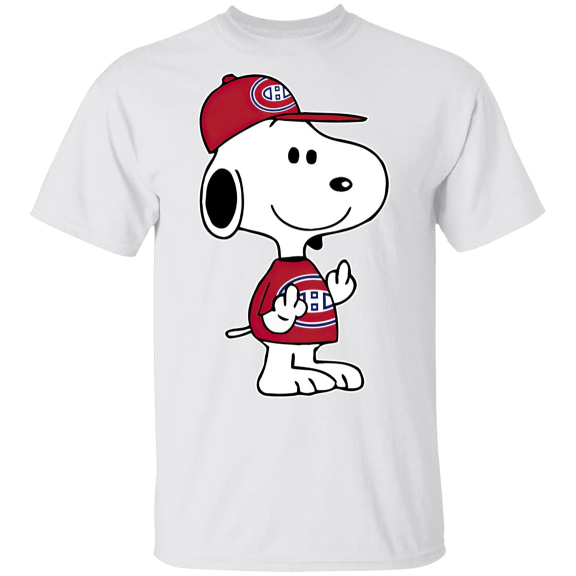 Snoopy Montreal Canadiens NHL Double Middle Fingers Fck You Shirt Snoopy Montreal Canadiens NHL Double Middle Fingers Fck You Shirt