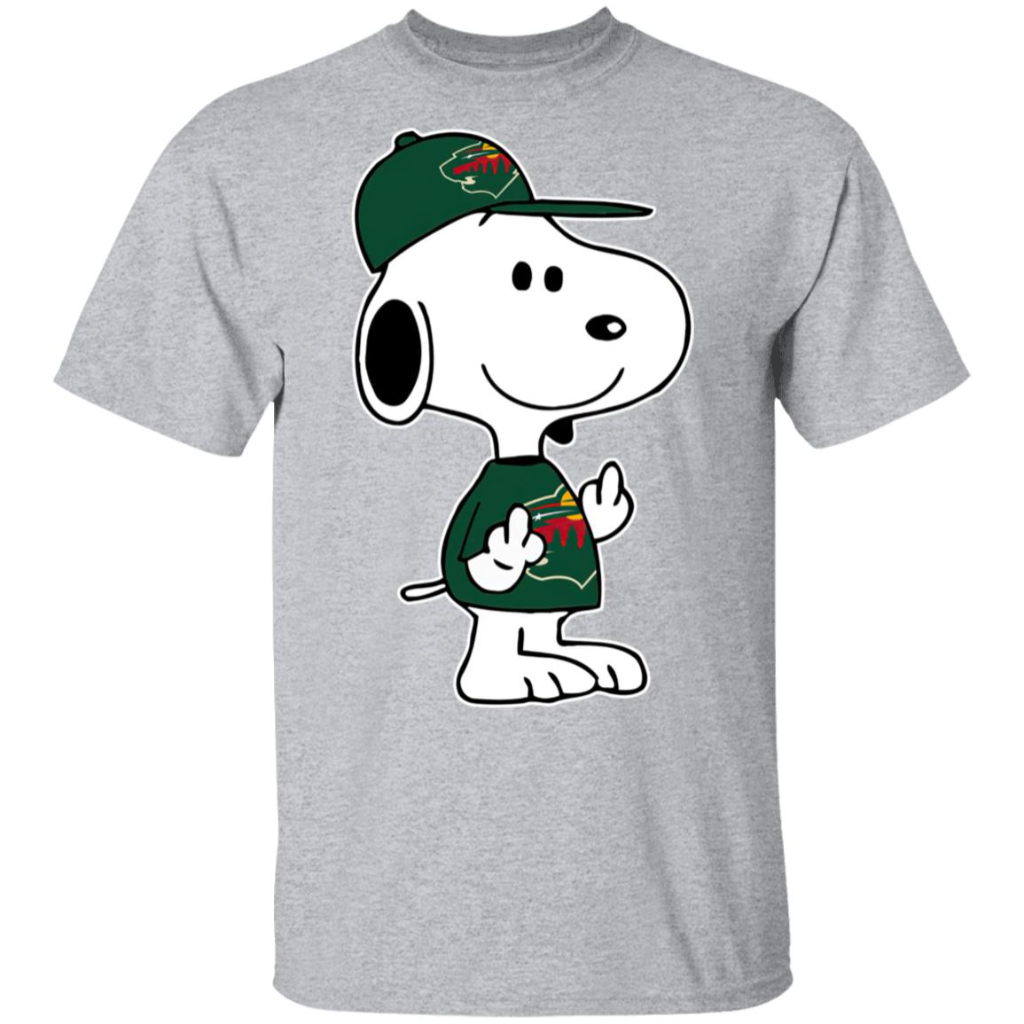 Snoopy Minnesota Wild NHL Double Middle Fingers Fck You Shirt Snoopy Minnesota Wild NHL Double Middle Fingers Fck You Shirt