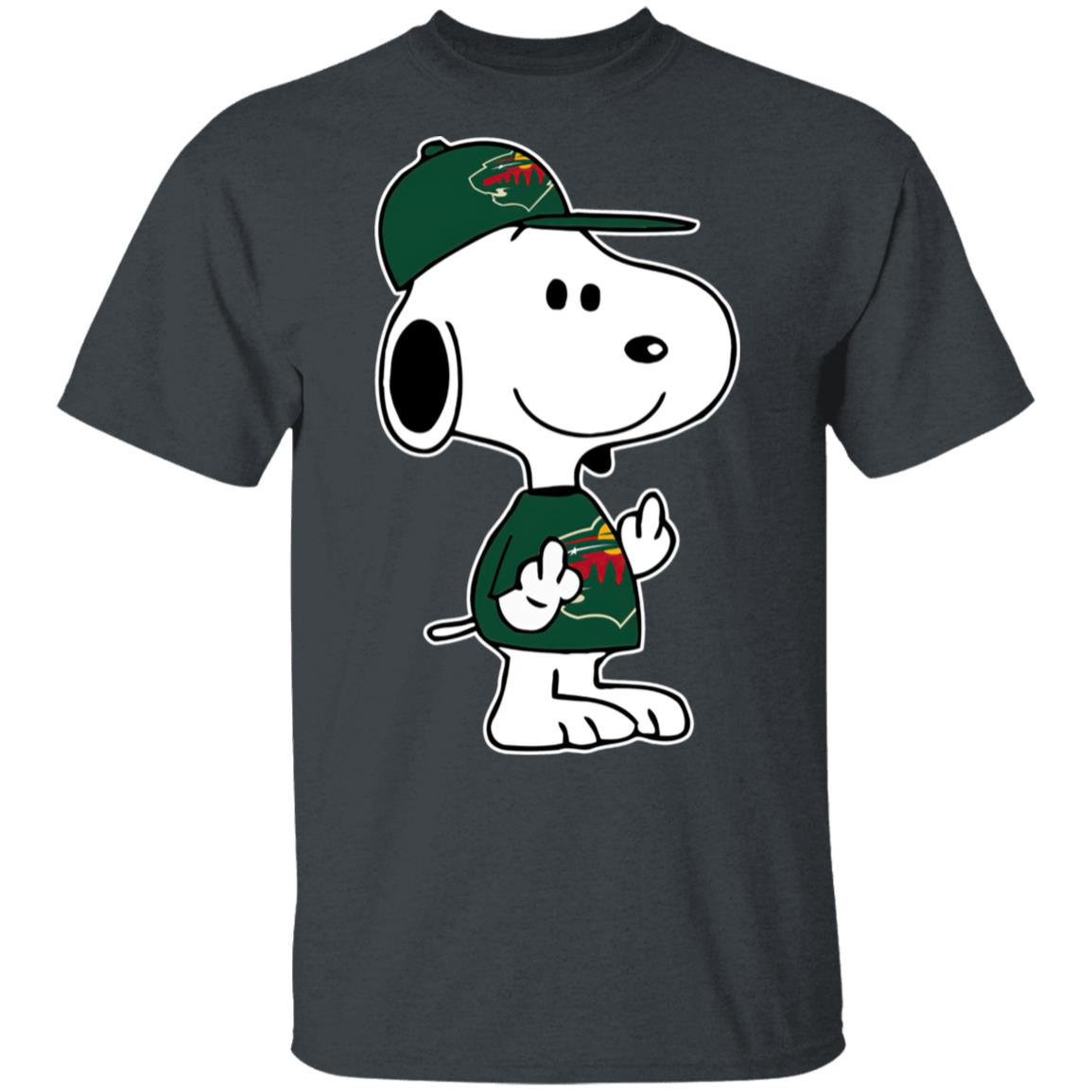 Snoopy Minnesota Wild NHL Double Middle Fingers Fck You Shirt Snoopy Minnesota Wild NHL Double Middle Fingers Fck You Shirt