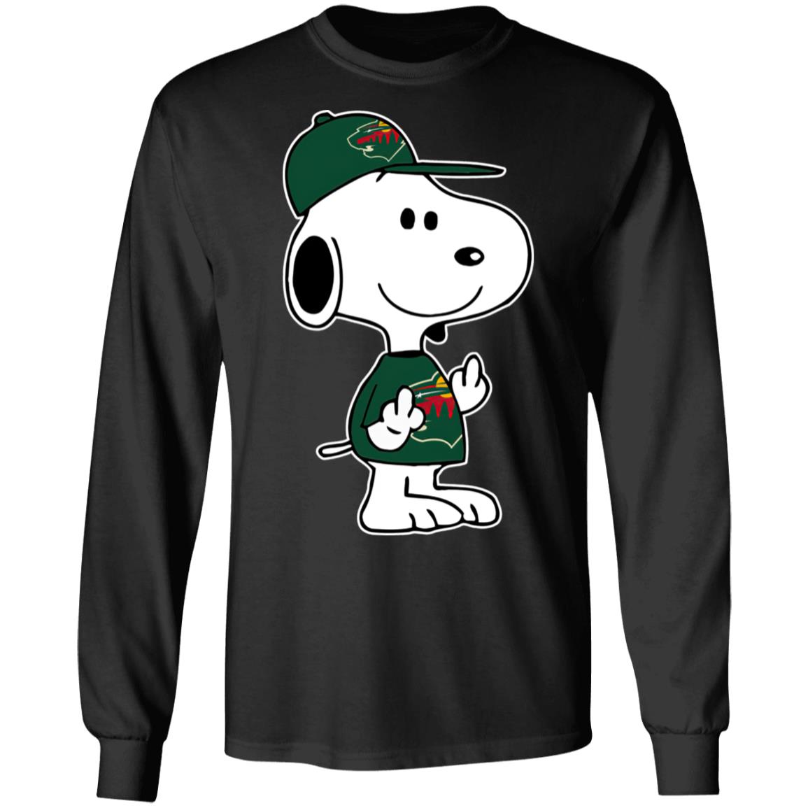 Snoopy Minnesota Wild NHL Double Middle Fingers Fck You Shirt Snoopy Minnesota Wild NHL Double Middle Fingers Fck You Shirt