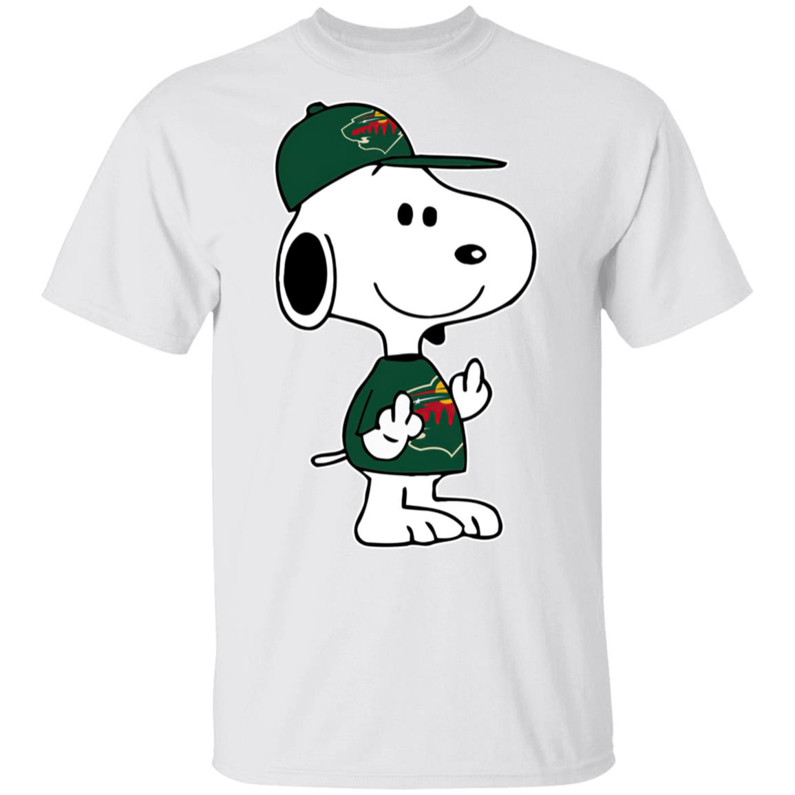 Snoopy Minnesota Wild NHL Double Middle Fingers Fck You Shirt Snoopy Minnesota Wild NHL Double Middle Fingers Fck You Shirt