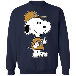 Snoopy Navy Midshipmen NCAA Double Middle Fingers Fck You Shirt