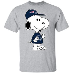 Snoopy New England Patriots NFL Double Middle Fingers Fck You Shirt