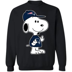 Snoopy New England Patriots NFL Double Middle Fingers Fck You Shirt