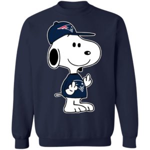 Snoopy New England Patriots NFL Double Middle Fingers Fck You Shirt