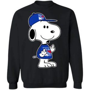 Snoopy New York Rangers NHL Double Middle Fingers Fck You Shirt
