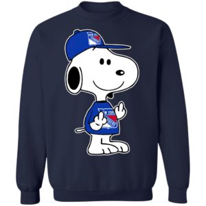 Snoopy New York Rangers NHL Double Middle Fingers Fck You Shirt