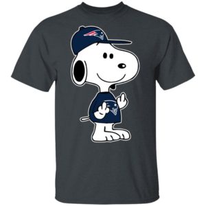 Snoopy New England Patriots NFL Double Middle Fingers Fck You Shirt