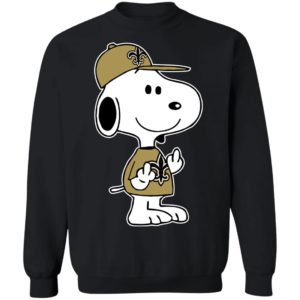 Snoopy New Orleans Saints NFL Double Middle Fingers Fck You Shirt