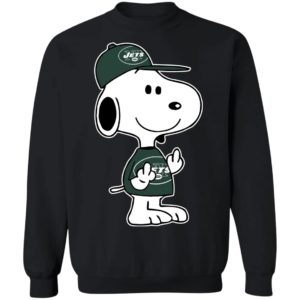 Snoopy New York Jets NFL Double Middle Fingers Fck You Shirt