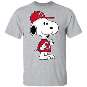 Snoopy New Jersey Devils NHL Double Middle Fingers Fck You Shirt
