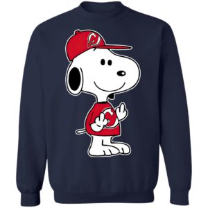 Snoopy New Jersey Devils NHL Double Middle Fingers Fck You Shirt