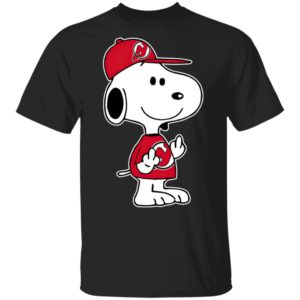 Snoopy New Jersey Devils NHL Double Middle Fingers Fck You Shirt
