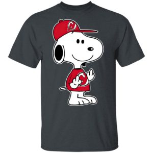 Snoopy New Jersey Devils NHL Double Middle Fingers Fck You Shirt