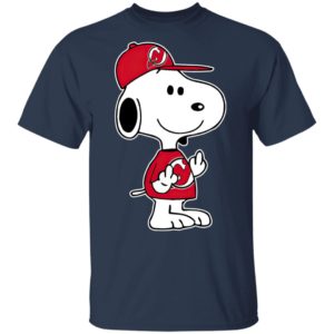 Snoopy New Jersey Devils NHL Double Middle Fingers Fck You Shirt