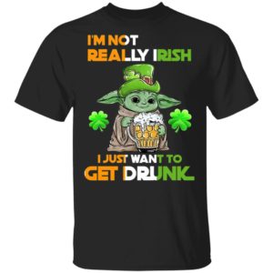 Baby Yoda Irish drunk I Happy St. Patrick’s day Shirt