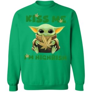 Baby Yoda Happy St. Patrick’s day Kiss me I am Highrish shirt