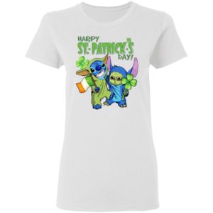 Baby Yoda and Stitch Irish Friends Happy St. Patrick’s day shirt