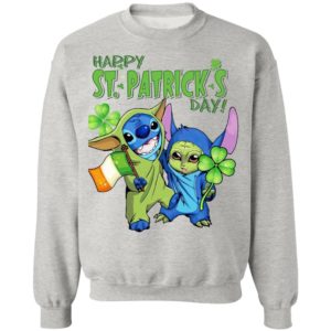 Baby Yoda and Stitch Irish Friends Happy St. Patrick’s day shirt