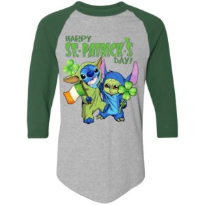 Baby Yoda and Stitch Irish Friends Happy St. Patrick’s day shirt