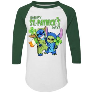 Baby Yoda and Stitch Irish Friends Happy St. Patrick’s day shirt