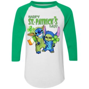 Baby Yoda and Stitch Irish Friends Happy St. Patrick’s day shirt