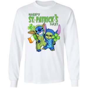 Baby Yoda and Stitch Irish Friends Happy St. Patrick’s day shirt