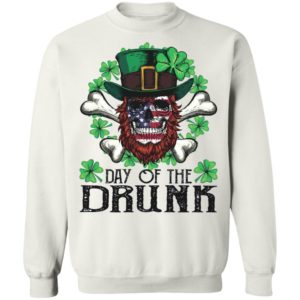 Day of The Drunk American Flag Skull Patrick's Day Shirt