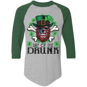 Day of The Drunk American Flag Skull Patrick's Day Shirt