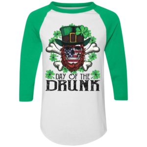 Day of The Drunk American Flag Skull Patrick's Day Shirt