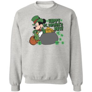 Green Mickey Mouse Happy St Patrick's Day Gold Coin Shirt