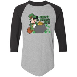 Green Mickey Mouse Happy St Patrick's Day Gold Coin Shirt