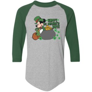 Green Mickey Mouse Happy St Patrick's Day Gold Coin Shirt