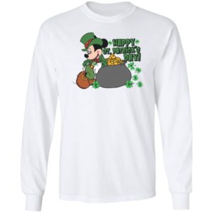 Green Mickey Mouse Happy St Patrick's Day Gold Coin Shirt