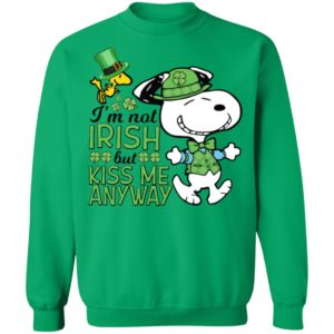 St Patricks Day Snoopy I'm Not Irish But Kiss Me Anyway shirt
