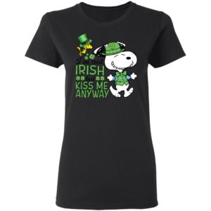 St Patricks Day Snoopy I'm Not Irish But Kiss Me Anyway shirt