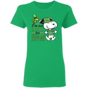 St Patricks Day Snoopy I'm Not Irish But Kiss Me Anyway shirt