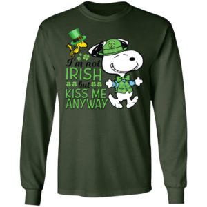 St Patricks Day Snoopy I'm Not Irish But Kiss Me Anyway shirt