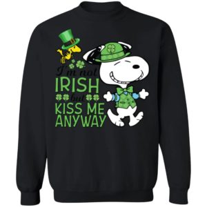 St Patricks Day Snoopy I'm Not Irish But Kiss Me Anyway shirt