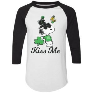 Leprechaun Woodstock Kiss Me Snoopy St Patricks Day Shirt