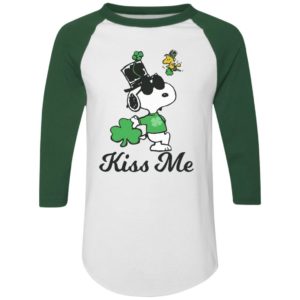 Leprechaun Woodstock Kiss Me Snoopy St Patricks Day Shirt