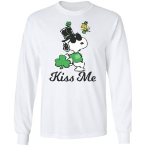 Leprechaun Woodstock Kiss Me Snoopy St Patricks Day Shirt