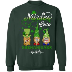 Nurse Gnome Crew Love Shenanigans St Patrick's Day Shirt
