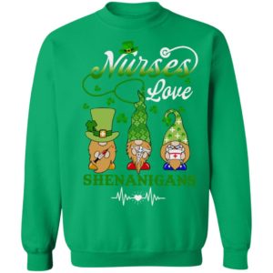 Nurse Gnome Crew Love Shenanigans St Patrick's Day Shirt