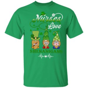 Nurse Gnome Crew Love Shenanigans St Patrick's Day Shirt