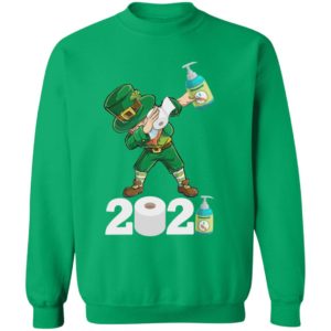St Patrick's Day Dabbing Leprechaun Social Distancing Toilet Paper 2021 Quarantine Shirt