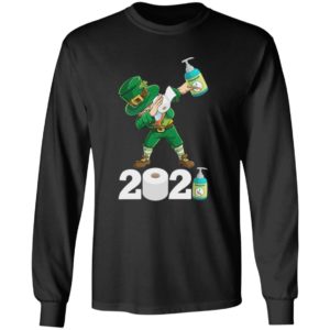 St Patrick's Day Dabbing Leprechaun Social Distancing Toilet Paper 2021 Quarantine Shirt