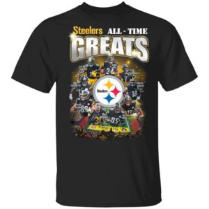 Pittsburgh Steelers All Time Greats Signatures Team Football Shirt