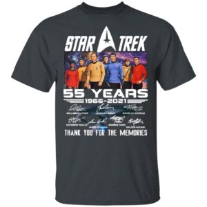 Star Trek 55 Years 1966 2021 Signatures Thank You For The Memories Shirt