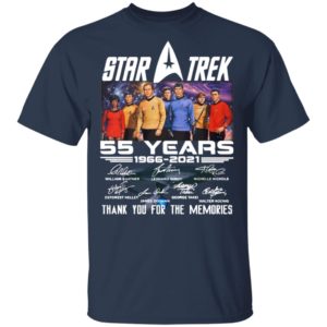 Star Trek 55 Years 1966 2021 Signatures Thank You For The Memories Shirt